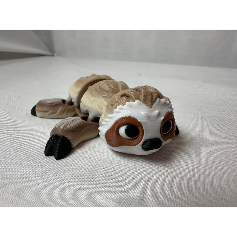 3D Articulating Sloth Decorative Figurine with Magnets - Color: Glow