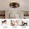 MOOONICHE 20" Ceiling Fan with Light and Remote, Farmhouse Bladeless