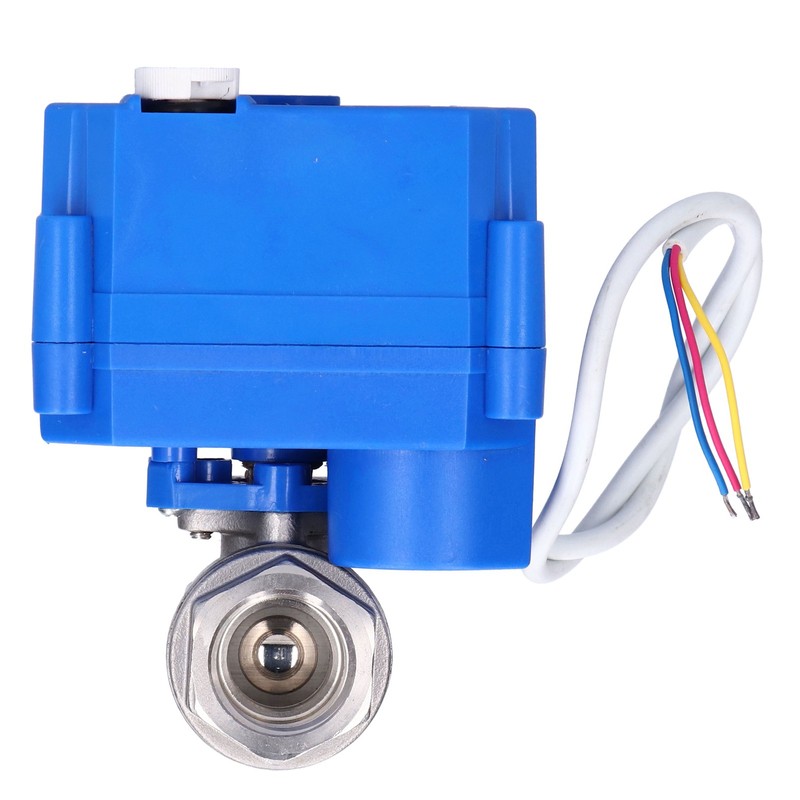 Motorized Ball Valve Stainless Steel Straight Through Mini Hydraulic Fitting