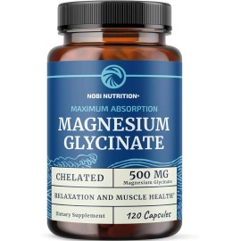 Nobi Magnesium Citrate Complex 500 MG High Absorption Formula Relaxation, 120 ct