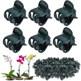 7Queen 200 Pcs Plants Orchid Support Clips Plant Clips Orchid Clips Flower Vine Clips for Supporting Stems Vines Stalks Climbing Plant Grow Upright