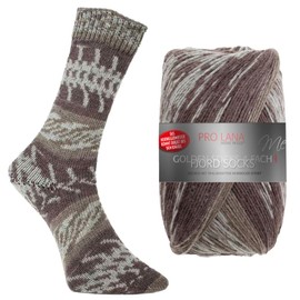 Pro Lana Fjord Socks Colour 194, Sock Wool Pattern Forming, Wool Norwegian Pattern for Knitting, 100 g, 400 m