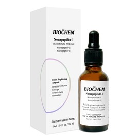 BIOCHEM Nonapeptide-1 Brightening Serum–Dark Spot Corrector & Melanin Inhibitor Ampoule for Even Skin Tone & Natural Glow– Anti-Aging Peptide Treatment for Face & Neck,1.01 fl oz/30 mL