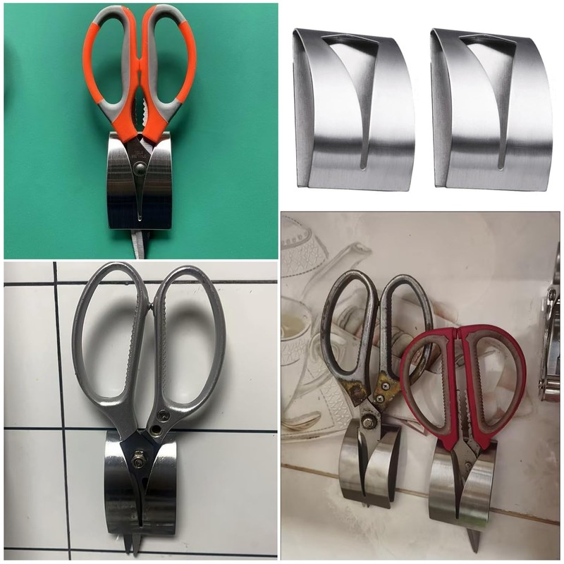 TorSor 3 Pack Kitchen Shears Holder Wall Mount Adhesive Kitchen