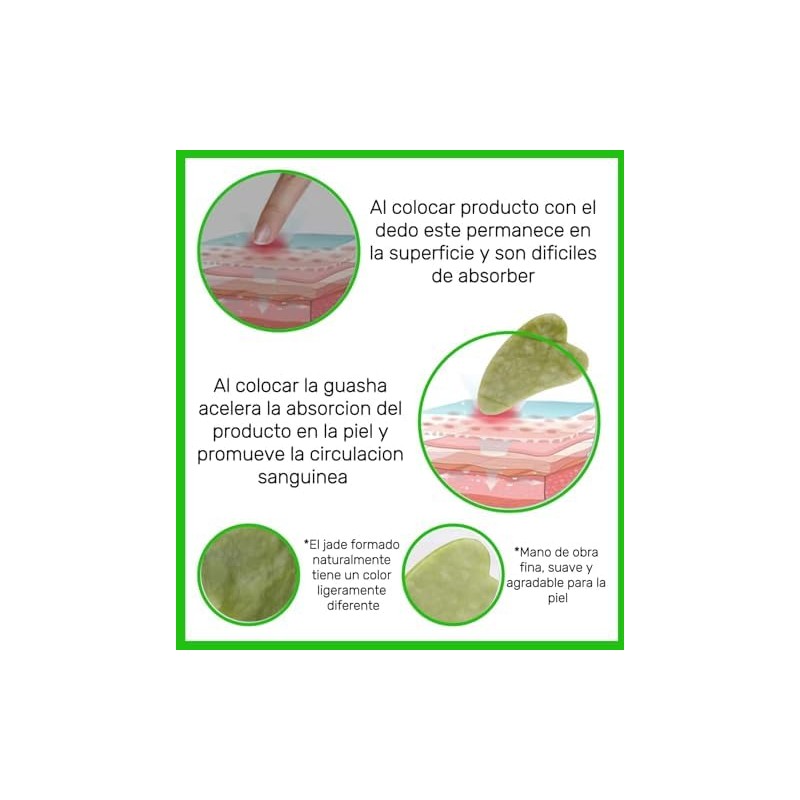 Rodillo de Jade + Guasha Facial Antiedad – Masaje Relajante