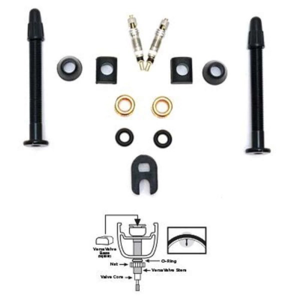 NA Orange Seal Cycling VersaValve Bicycle Valve Stem Kit 80mm