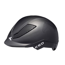 KED Unisex Jugend Pina Fahrradhelm, Black Script matt, S (50-53cm)