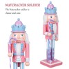 JECOMPRIS Christmas Soldier Nutcracker Decoration Wooden 25 4 cm Nutcracker