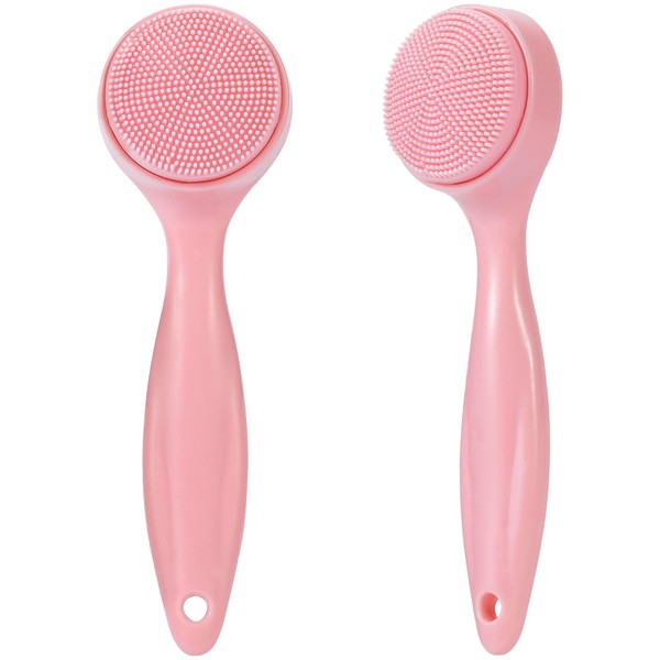 Silicone Face Scrubber Exfoliating Brush, Beomeen 2 Pack Manual Handheld