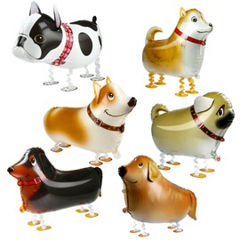 KESOTE Puppy Dog Themed Birthday Party Decorations - 6pcs Dog Balloons Walking Animal Balloons for Birthday Party Decor Supplies