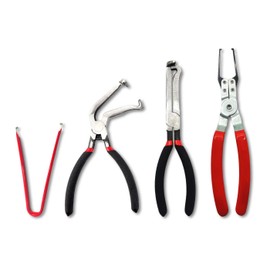 ESCULTORA Electrical Disconnect Pliers, Fuel Line Clip Pliers Relay Puller Plier Made of High-Quality Carbon Steel, Includes in 60° Angle and Straight, Specifically Designed for Push Tab Style Plugs.