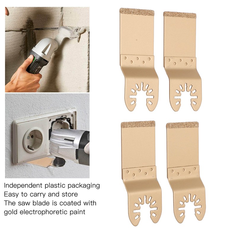 4PCS Oscillating Saw Blade Diamond Cemented Carbide 1.3in Wood Multitool