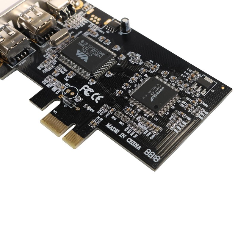 Gorise 2.5Gbps PCI-E PCI Express FireWire 1394a IEEE 1394 Controller