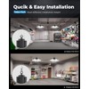 toberich 2-Pack Plug in Garage Lights, 180W 18000LM Linkable LED