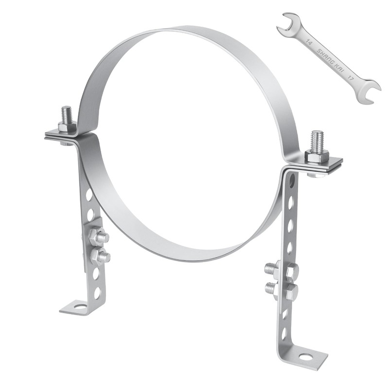 Mineye 8 inch Adjustable Vent Wall Strap, Heavy Duty Stainless