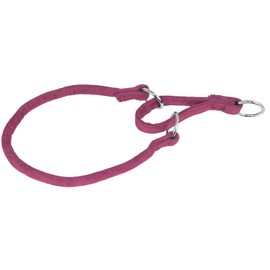Comfort Microfiber Round Martingale Collar for Dogs (W 3/8" L 22"), Pink