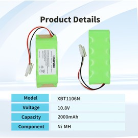 LithoPulse XBT1106N Compatible with Freestyle Navigator Cordless Stick Vacuum XBT1106N Battery for Shark SV1110 SV1106N SV1110N SV11O6N SV116N 10.8V 2000mAh Ni-MH Battery