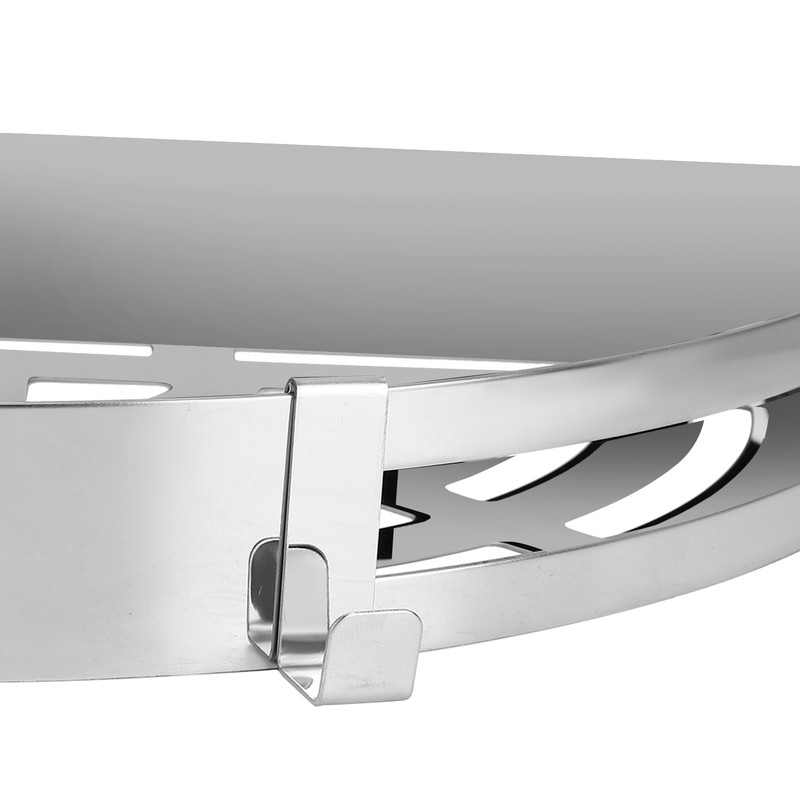 304 Stainless Steel Hollow Triangular Corner Shelf Shampoo Storage Rack