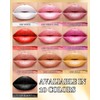 Glitter Metallic Lipstick Long Lasting,Rose Pink Creamy Lip Gloss for
