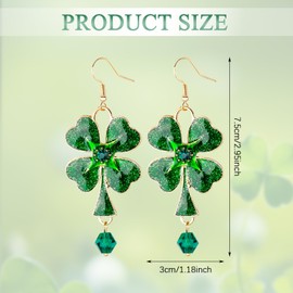 AWAVM St Patrick's day Earrings, Clover Earrings for Girls Women, Good Luck Shamrocks Jewelry, Charm Irish Party Gift