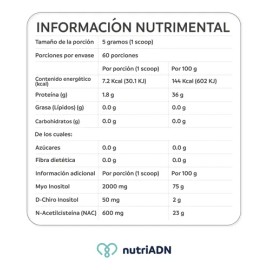 Inositol 2000 Mg Con D-chiro Nac Suplemento 40:1 Bienestar