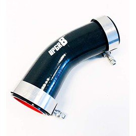 Upgr8 Universal 4-Ply High Performance 2" 45 Degree Elbow Coupler Silicone Hose 51mm +T Bolt Clamp (2" Black)