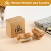 Wooden Fingernail Nail Brushes for Cleaning, Finger Nails Scrub Brush to