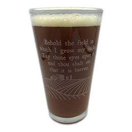 Behold the Field In Which I Grow My Fucks It Is Barron Funny Beer Pint Glass Engraved 16 oz