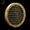 Unbranded Christian St Michael Prayer Gold Challenge Coin