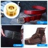 PATIKIL 5mm(1/5 Inch) Solid Brass Hole Eyelets, 4 Pcs Flat