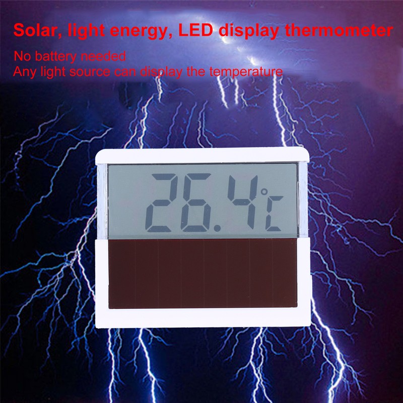 Fish Tank Solar Energy Thermometer LED Display Water Temperature Aquarium