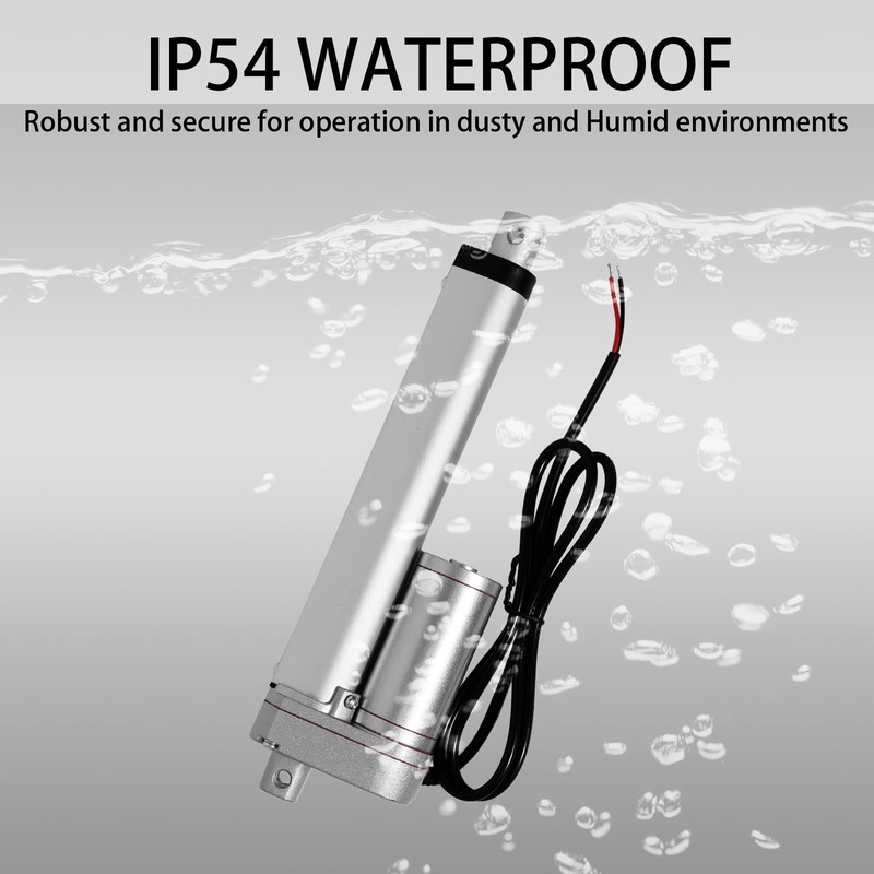 12V Heavy Duty Linear Actuator 6 Inch 330lb/1500N, IP54 Waterproof
