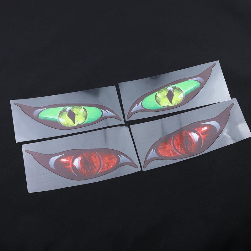 4 Pairs Car Stickers PVC Reflective Motorcycle Automatic Decoration Windscreen