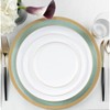 Blue Sky Edge Collection White Gold Rim Plastic Plates 6.3"
