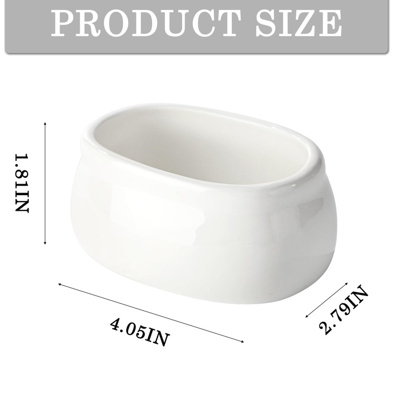 zeeooil Sugar Packet Holder 2 Pieces Ceramic Sugar Containers (White)