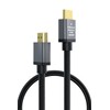 Elecom ECDH-HDP10SBK HDMI Cable, Premium Bend-resistant Nylon Mesh, 3.3 ft
