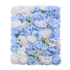 TBVECHI Artificial Flower Wall Decor 3D Flower Wall Panel, 24''x16'' 4 PCS Wall Backdrop Panel Flower Decoration for Outdoor Indoor/Party/Wedding/Valentine's Day/School Season (Type 27)