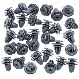 Rexka 30pcs Door Trim Panel Retainer Clip Gray Nylon for Honda Acura 91560-SP0-003 Accord Civic CR-V Odyssey