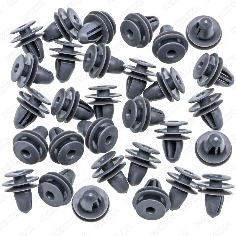 Rexka 30pcs Door Trim Panel Retainer Clip Gray Nylon for