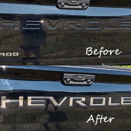 Auto safety Tailgate Insert Letters Compatible with 2019 2020 2021 2022 2023 2024 3D Abs Plastic Emblems Badges with Strong Adhesive Chrome Silver