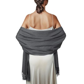 PIOYMEYA Scarf Stole Women's Festive for Evening Dress Pashmina Scarves Scarves Winter, gray
