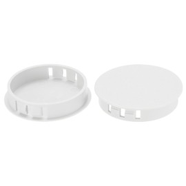 PATIKIL Hole Plugs Plastic, 10 Pcs 45mm(1.8") Screw Bumper Hole Plug Flush Snap Type Round Hole Cover Caps for Round Holes Cabinet Furniture Kitchen, White