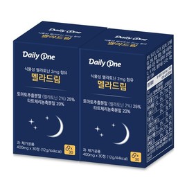Daily One Meladrim 400mg / 식물성 멜라토닌 2mg 함유 멜라드림 400mg X 30정 2통 없음