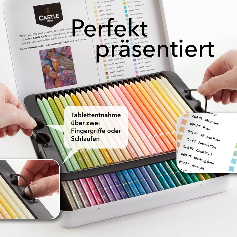 Castle Art Supplies 48 Adult Pastel Pencil Set - Soft