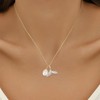 Single Pearl Necklaces for Women 14K Gold Plated 8MM Freshwater