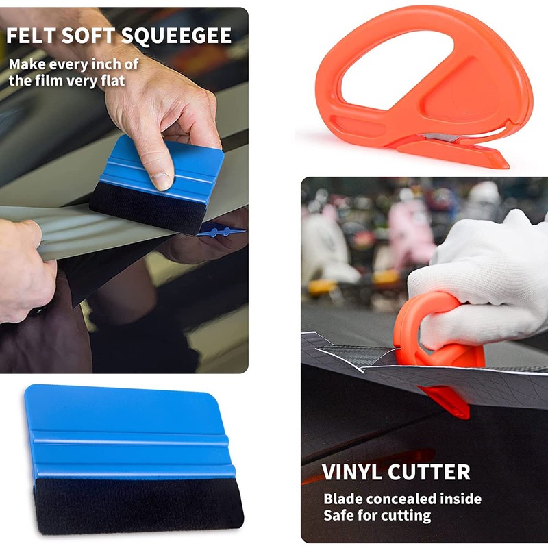 KIMISS Cutter Squeegee Vinyl Safety Cutter Fieltro Borde Squeegee Scraper