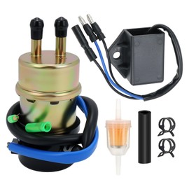Turbook 49040-1055 Electric Fuel Pump Fit for Kawasaki Mule 3000 3010 3020 2520 2500 2510 1000 with 27034-1053 Fuel Pump Cut Off Relay