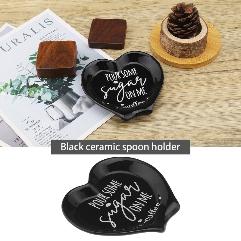 EMSea 1x Ceramic Spoon Heart Design Rest for Coffee Table