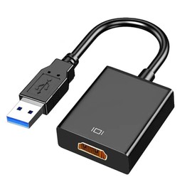 USB to HDMI Adapter, USB 3.0 to HDMI 1080P Video Audio Converter Connect PC, Laptop to Monitor, Support Windows XP 7/8/8.1/10/11