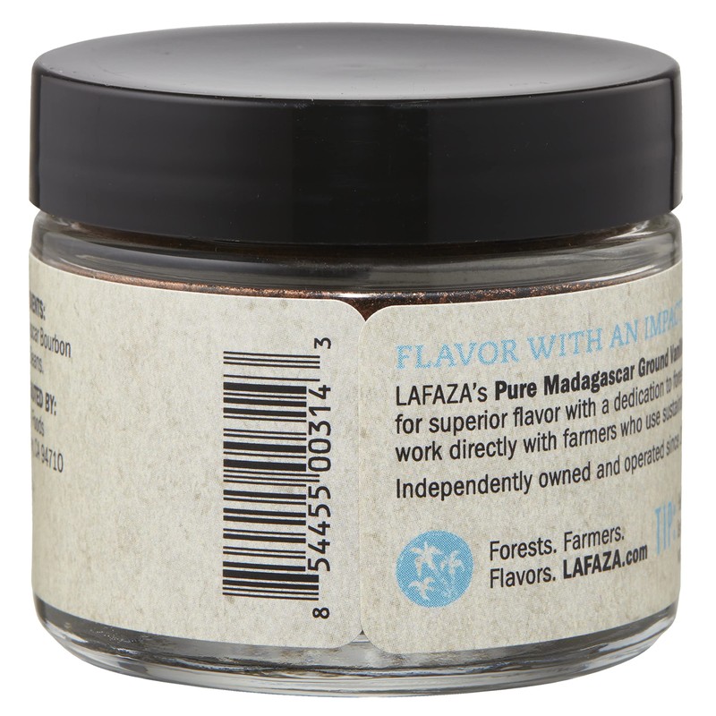 Lafaza All Natural Madagascar Bourbon Pure Ground Vanilla Bean Powder,